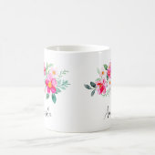 Hübsche rosa Blume Bouquet Kaffeetasse (Mittel)