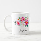 Hübsche rosa Blume Bouquet Kaffeetasse (Links)