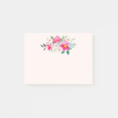 Hübsche rosa Blume Bouquet Post-it Klebezettel (Vorderseite)