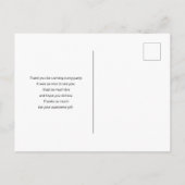 Hübsche rosa Blume Bouquet Vielen Dank Postkarte (Rückseite)