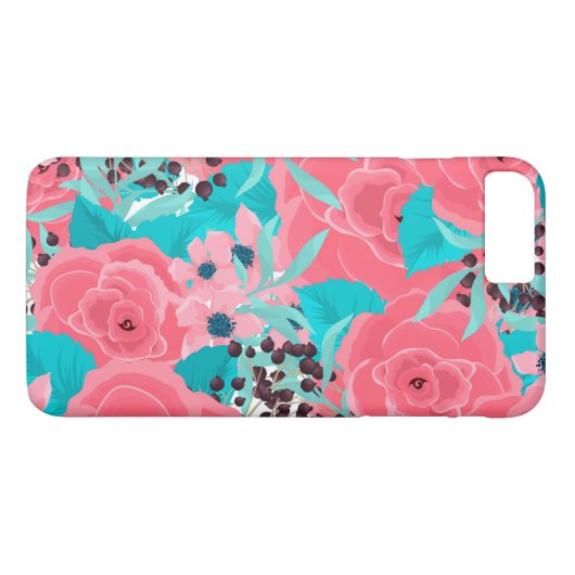 Hübsche rosa Blume Case-Mate iPhone Hülle (Rückseite (Horizontal))