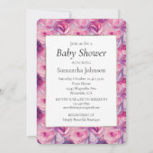 Hübsche rosa Blume Einladung (Vorderseite)