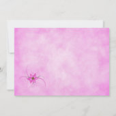 Hübsche Rosa Blume Einladung (Rückseite)