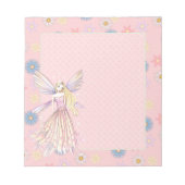 Hübsche rosa Blume Fairy Editor Notizblock (Vorderseite)