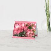 Hübsche rosa Blume Faltkarte Karte (Vorderseite)