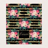 Hübsche rosa Blume - Farbmuster Visitenkarten (Außenseite Aufgefaltet)