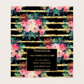 Hübsche rosa Blume - Farbmuster Visitenkarten (Innenseite Aufgefaltet)
