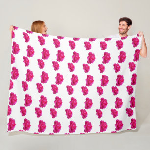 hübsche Rosa-Blume Foto Fleecedecke