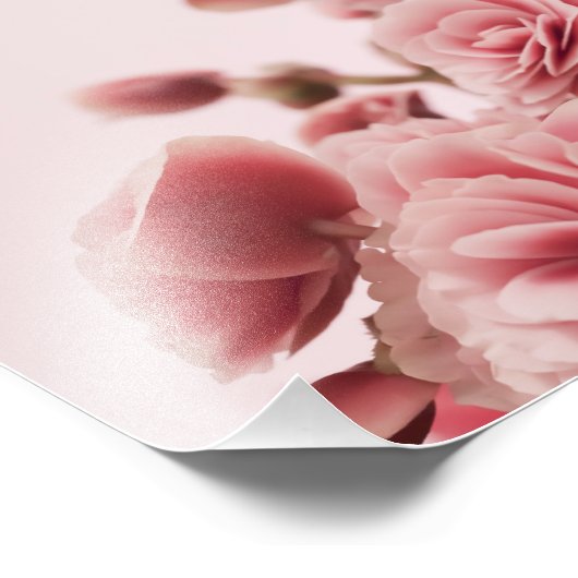 Hübsche rosa Blume Fotodruck (Ecke)