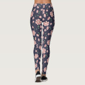 Hübsche rosa Blume für die Marine Leggings (Rückseite)
