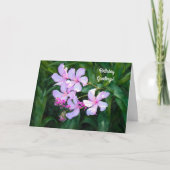 Hübsche Rosa Blume Gartenanlage Art Geburtstag Car Karte (Vorderseite)