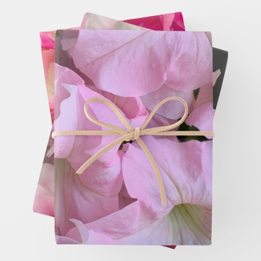 Hübsche rosa Blume Geschenkpapier Set (Beispiel)