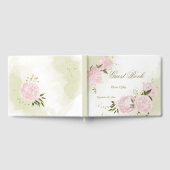 hübsche rosa Blume grün Blätter botanisch Gästebuch (Voll)