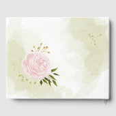 hübsche rosa Blume grün Blätter botanisch Gästebuch (Rückseite)