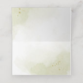 hübsche rosa Blume, grüne Blätter Platzkarte (Innenseite Aufgefaltet)