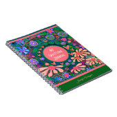 Hübsche rosa Blume Herz Dankesblatt Notizblock (Rechte Seite)