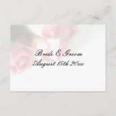 Hübsche Rosa Blume Hintergrund Hochzeit Begleitkarte (Vorderseite)