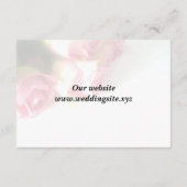 Hübsche Rosa Blume Hintergrund Hochzeit Begleitkarte (Rückseite)