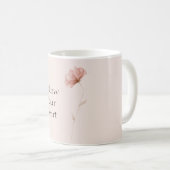 Hübsche rosa Blume Kaffeetasse (VorderseiteRechts)