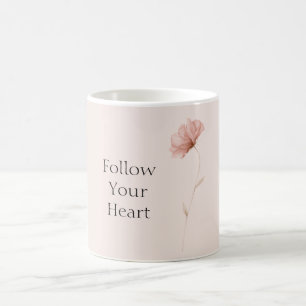 Hübsche rosa Blume Kaffeetasse