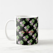 hübsche rosa Blume Kaffeetasse (Links)