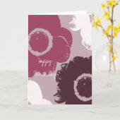 Hübsche rosa Blume Karte (Gelbe Blume)