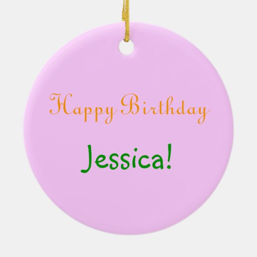 hübsche rosa Blume Keramik Ornament (Hinten)