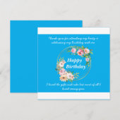 Hübsche rosa Blume Kränze Flat Danke Karte (Vorne/Hinten)