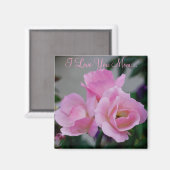 Hübsche rosa Blume Magnet (Vorderseite/Rückseite)