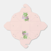 hübsche, rosa Blume mit Hochzeitsblättern Geschenkschachtel (Ungefaltet)