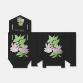 hübsche rosa Blume mit schwarzem Hintergrund Geschenkschachtel (Ungefaltet)