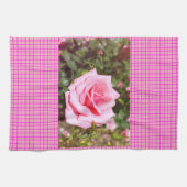 hübsche Rosa-Blume mit süßen Herzen Handtuch (Horizontal)