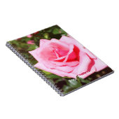 hübsche Rosa-Blume mit süßen Herzen Notizblock (Rechte Seite)