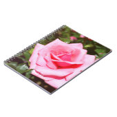hübsche Rosa-Blume mit süßen Herzen Notizblock (Linke Seite)