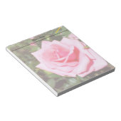 hübsche Rosa-Blume mit süßen Herzen Notizblock (angewinkelt)