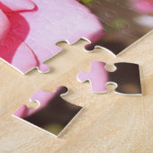 hübsche Rosa-Blume mit süßen Herzen Puzzle (Seite)