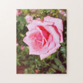 hübsche Rosa-Blume mit süßen Herzen Puzzle (Vertikal)