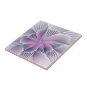 Hübsche rosa Blume Moderne Abstrakte Fraktal Kunst Fliese (Seite)