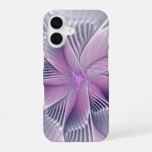 Hübsche rosa Blume Moderne Abstrakte Fraktal Kunst iPhone 16 Hülle