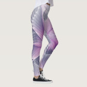 Hübsche rosa Blume Moderne Abstrakte Fraktal Kunst Leggings (Rechts)