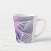 Hübsche rosa Blume Moderne Abstrakte Fraktal Kunst Milchtasse (Rechts)