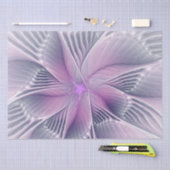 Hübsche rosa Blume Moderne Abstrakte Fraktal Kunst Seidenpapier (Handwerk)