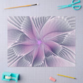 Hübsche rosa Blume Moderne Abstrakte Fraktal Kunst Seidenpapier (Basteln)