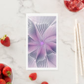 Hübsche rosa Blume Moderne Abstrakte Fraktal Kunst Serviette (Beispiel)