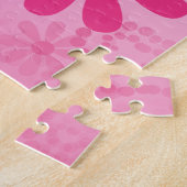 Hübsche rosa Blume Niedlich Retro Daisy Muster Puzzle (Seite)
