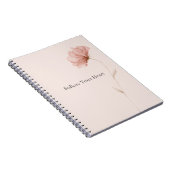 Hübsche rosa Blume Notizblock (Rechte Seite)