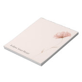 Hübsche rosa Blume Notizblock (Rotiert)