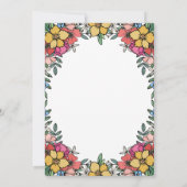 Hübsche rosa Blume Probe Abendessen Einladung (Rückseite)