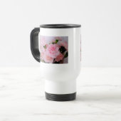 hübsche rosa Blume Reisebecher (Vorderseite Links)