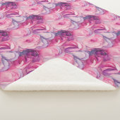Hübsche rosa Blume Sherpadecke (3/4)